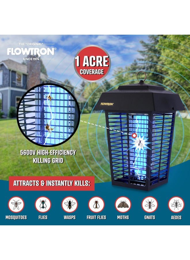 Flowtron Bug Zapper, 1 Acre of Outdoor Coverage with Powerful 40W Bulb & 5600V Instant Killing Grid, Electric Insect, Fly & Mosquito Zapper, Made in The USA - Image 5
